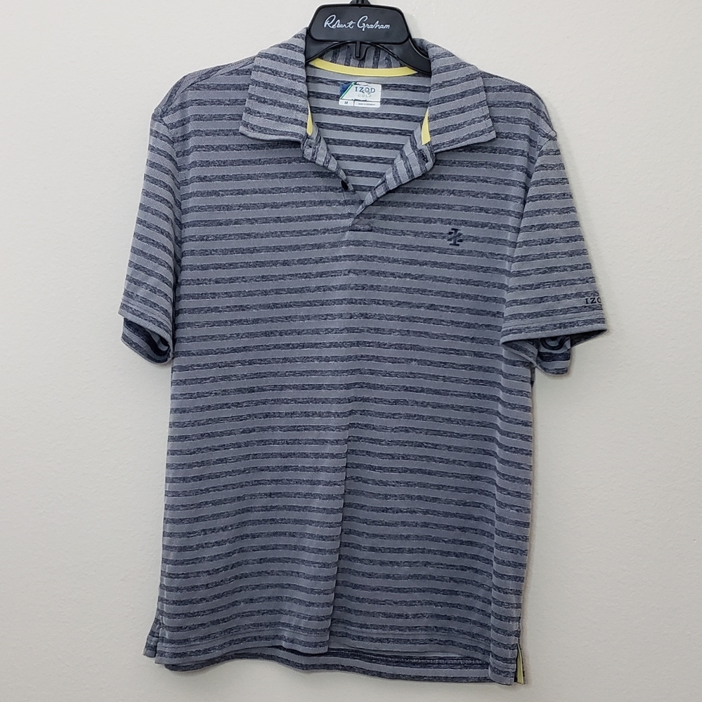 Izod men polo shirt golf short sleeves Medium